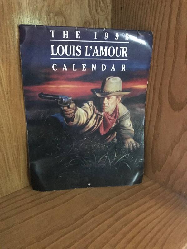 lot 2008 image: Vintage Collectible 1995 Louis LAmour Calendar 10 14 x 13 12