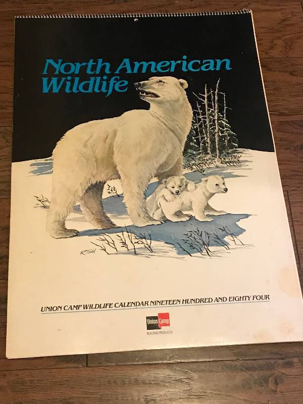 lot 2074 image: Vintage Collectible Union Camp 1984 North American Wildlife Calendar