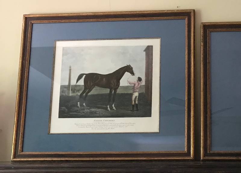 lot 2080 image: Flying Childers--Framed Arabian Horse Wall Dcor