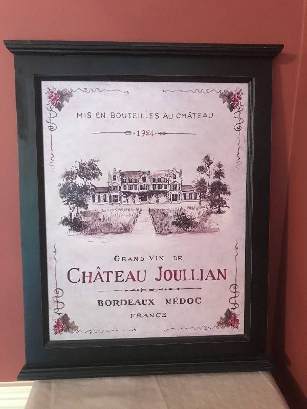lot 2089 image: Chateau Joullian Bordeaux Medoc France Wood Wall Dcor