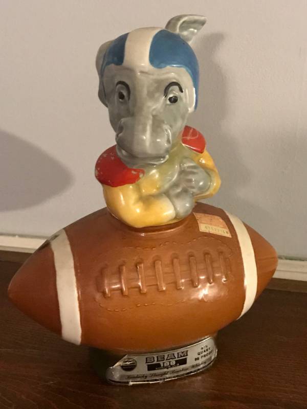 lot 2134 image: 1972 Jim Bean Donkey Football Decanter