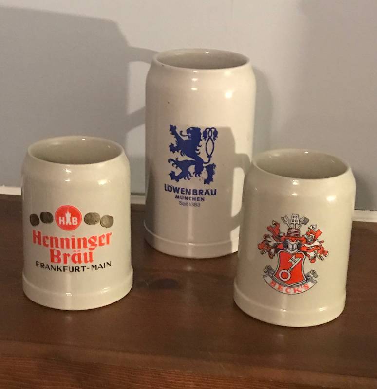lot 2136 image: Set of 3 German Beer SteinsMugs