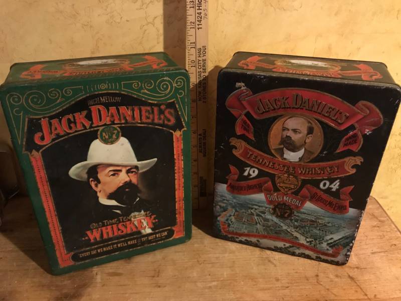 lot 2170 image: Set of 2 Vintage Jack Daniels Tins