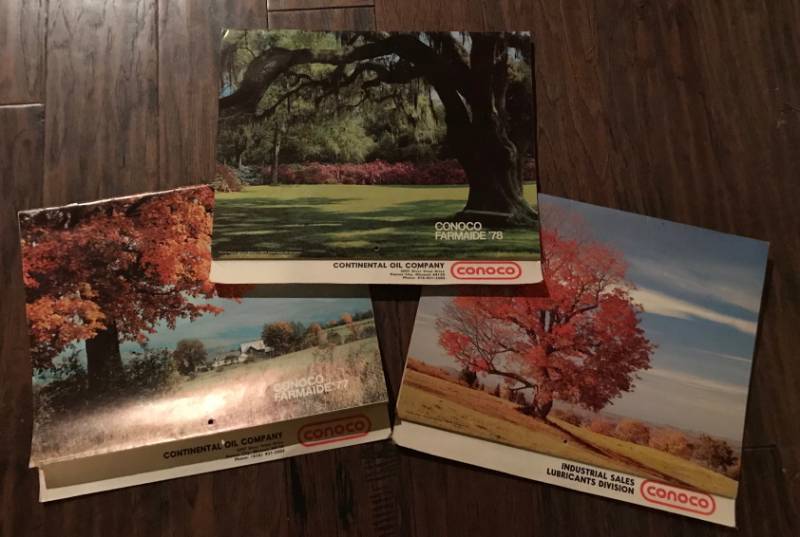 lot 2195 image: Set of 3 Vintage Conoco Calendars