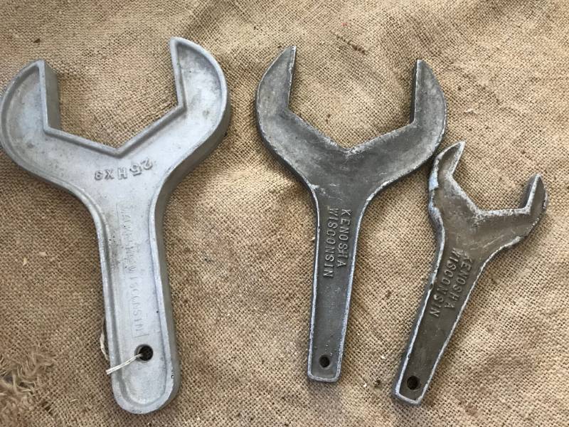 lot 2239 image: Set of Vintage Industrial Aluminum Wrenches Kenosha Wisconsin