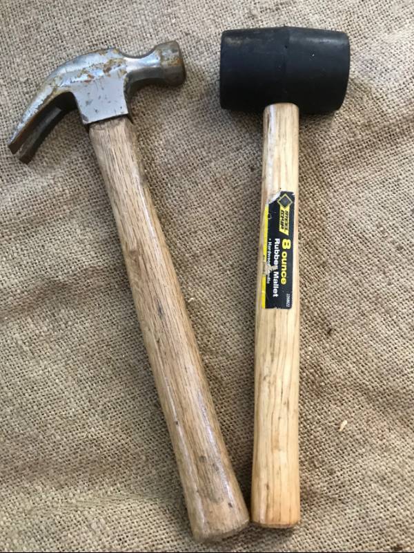 lot 2254 image: Hammer and rubber mallet