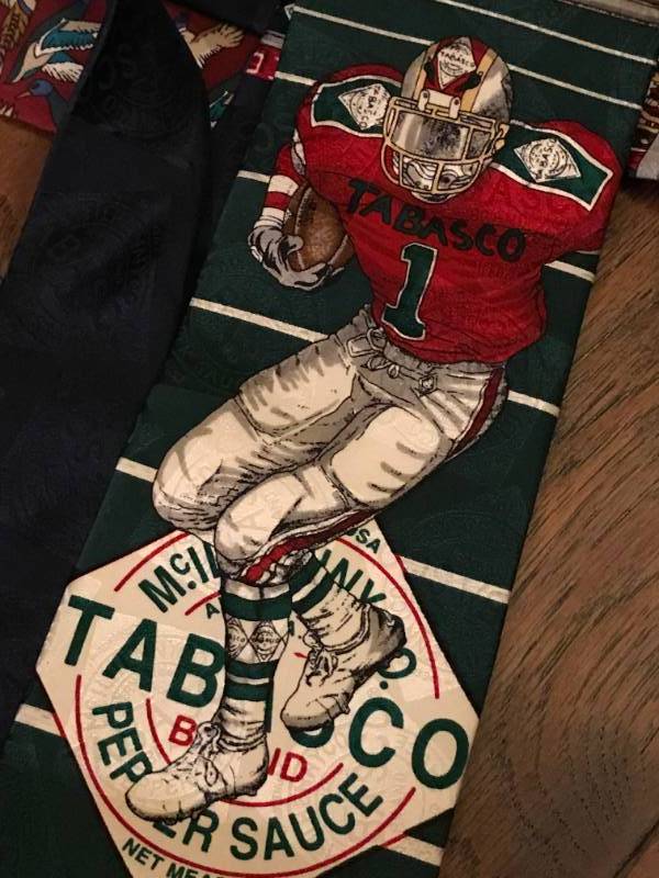 lot 2274 image: Tabasco Sauce Football Tie