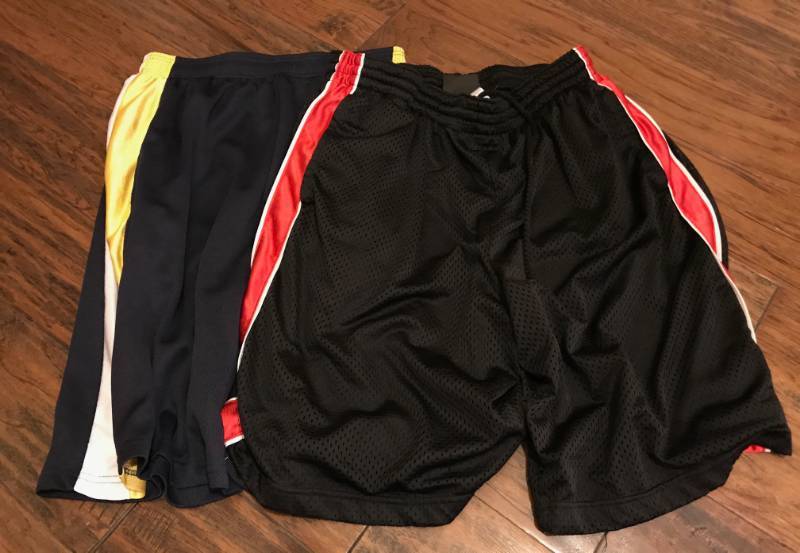 lot 2289 image: 2 pair of Basket Ball Shorts Large