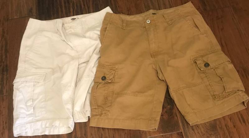 lot 2308 image: Old Navy 2 pair of Khaki Shorts size 30