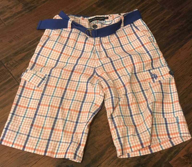 lot 2312 image: US Polo Association plaid shorts Size 18