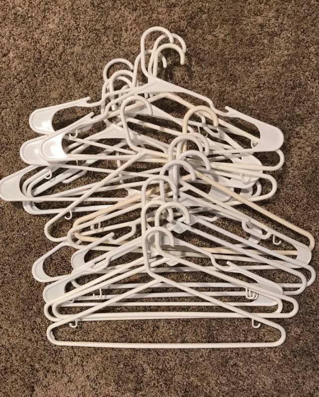 lot 2345 image: Set of plastic hangers (20 in set)