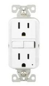 lot 24402 image: Eaton 15 -Amp 125-volt Tamper Resistant GFCI Residential Decorator Outlet Receptacles, White
