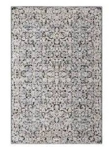 lot 24420 image: allen  roth Speckled Obsidian 2 x 3 (ft) Loomed Polyester Black Rectangular Indoor Medallion Persian Spot Clean Only Pet Friendly Area rug