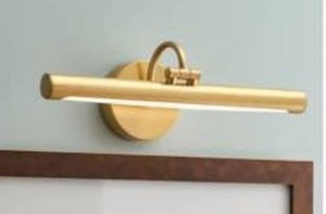 lot 24424 image: allen  roth Prichard Brushed Gold LED Battery Picture Light 18