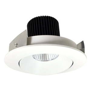 lot 24431 image: Nora Lighting Nio-4Rc30x10 Iolite 4  Led Adjustable Recessed Trim - Matte Powder White