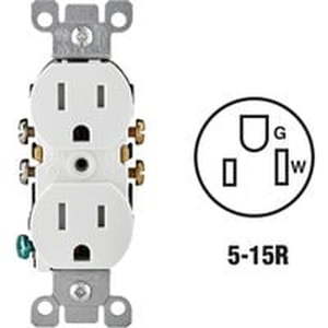 lot 24467 image: Leviton Tamper Resistant Duplex Outlet