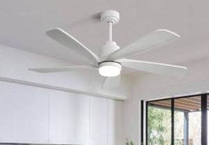 lot 24523 image: Sunpez 52 in. IndoorOutdoor White 5-Blade Ceiling Fan