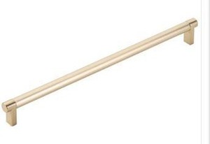 lot 24536 image: Emtek 12 Inch Select Rectangular Stem Series Appliance Pull Satin Brass, 3 Pack