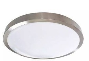 lot 24541 image: RP Lighting 12 in. Flush Mount LED Ceiling Light in Brushed Nickel