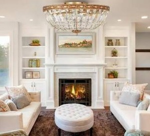 lot 24557 image: ARISKEEN Indoor Gold Crystal 20 in. Ceiling Fan with Light and Remote, Ceiling Fan with Light