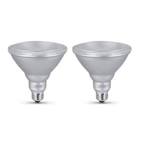 lot 24584 image: Feit Enhance PAR38 E26 (Medium) LED Bulb Daylight 90 Watt Equivalence 2 pk
