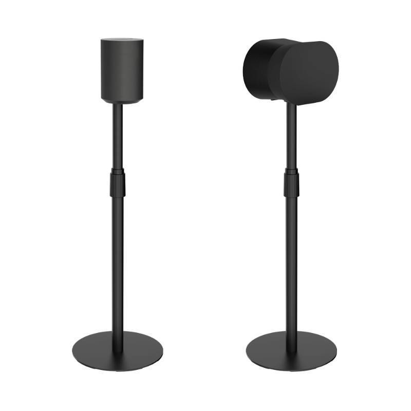lot 2013 image: PEGZONE Adjustable Height Speaker Stands Compatible with SONOS Era 300 and Era 100, Height Adjustable up to 42.6, Floor Stands with Cable Management, Speaker Mount, Black, 2 Pack (Pair) - Retail $82