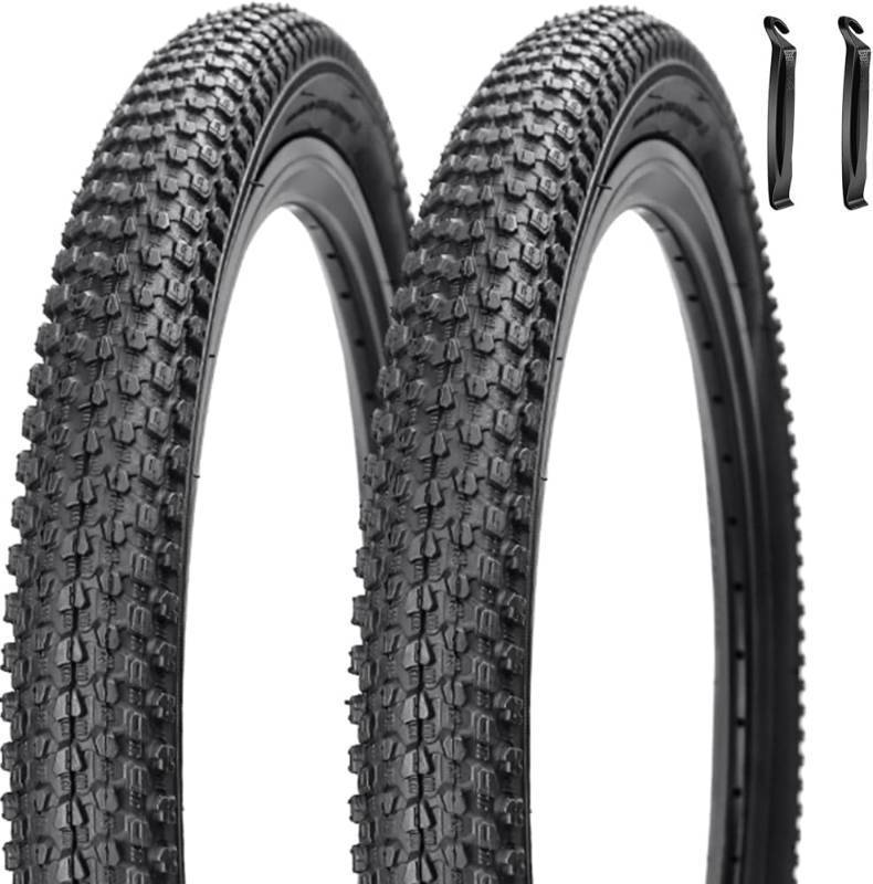 lot 2014 image: 2 Pack Bike Tires 16x2.125 Inch for Mountain Bicycle Tires with 2 Levers for Trail Road Park Bicycle - Retail $24