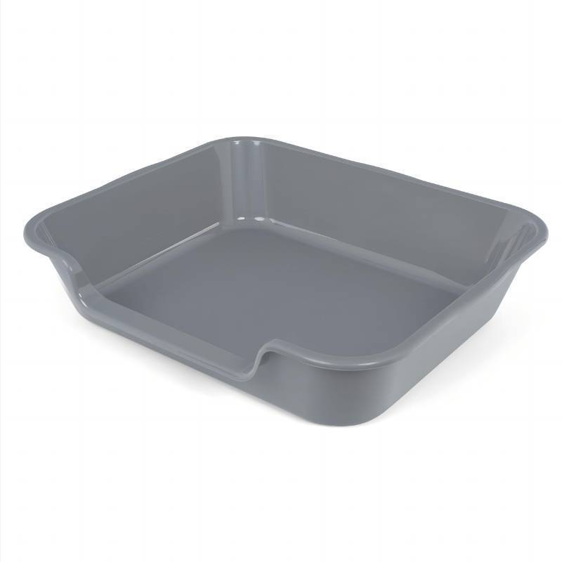 lot 2103 image: Ying Tutu 1 Pack of Extra Large Cat Litter Box (ABS Material), Low Entry Senior Litter Pen for Geriatric Kitty Big Cats, Jumbo Pet Safe Litter Boxes Tray for Indoor Pets Potty (Gray, 24 L x 20 W) - Retail $40