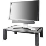 Kantek MS500 20 in. x 13-1/4 in. Height-Adjustable Wide Two-Level Stand - Black - Retail: $35