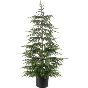lot 110 image: Artificial Norfolk Pine Christmas Tree - 4Ft Realistic Faux Christmas Tree for Home Indoor Outdoor Christmas Decorations - Retail $60
