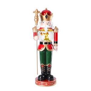 lot 116 image: Bdor 30-Inch Nutcracker Soldier with Rotating Snow Globe �� Limited Edition Handcrafted Christmas Decoration for Home, Office, Holiday Display - Retail $100