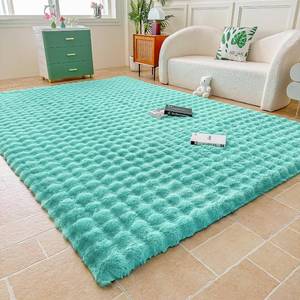 lot 114 image: White Rabbit Plush Area Rug for Bedroom Living Room Sofa, 8x10 Faux Fur Fluffy Shaggy Rectangular Square Rug for Kids Teen Girls Room,Furry Carpet Rug for Nursery Baby Room Decor for Teenage - Retail $50