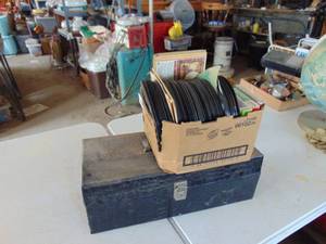 lot 2105 image: Selection of 45 Records and 8 Track Tapes