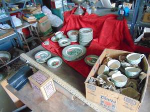lot 2126 image: The Old Curiosity Shop Saucers Bowls Cups - No dinner plates - Large Lot
