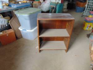 lot 2178 image: Sturdy 2 Shelf Wood Cabinet