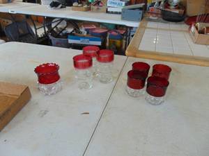 lot 2179 image: Red Coin Glass -