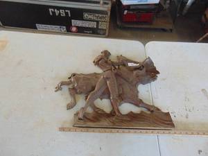 lot 2183 image: Wood Carving - be E Delatorre - couple small pieces of damage pictured