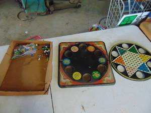 lot 2260 image: Chinese Checker boards with marbles