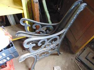 lot 2301 image: Cast Iron Bench Ends