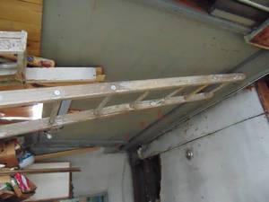 lot 2312 image: Wooden Ladder - can be cut down 12 feet long or so - great for projects