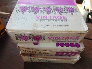 lot 2332 image: 4 Boxes Vintage Snack Trays -