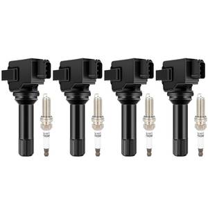 lot 38 image: ECCPP UF664 4 ignition coils with 4 iridium Spark Plugs 93501,coils packs,for Subaru Forester 2.5L H4,UF664 22433-AA630 FK0400 - Retail $59