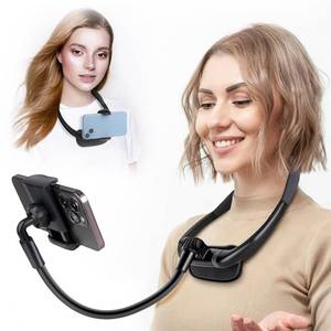 lot 43 image: Cell Phone Stand, Neck Cell Phone Holder, Hand Free Flexible Gooseneck Phone Holder for Bed, Neck Phone Holder POVVlog Selfie Mount, Universal Multi-Functional Phone Stand for 4.7-6.7 Phone - Retail $27