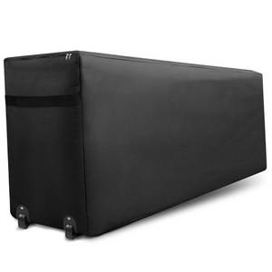 lot 59 image: Patio Cushion Storage Bag with Wheels and Handle 600D Waterproof Extra Large Rolling 9Ft Christmas Tree Bag Foldable Rolling Duffel Tote of Muti-Function, Dirt-resistant Black