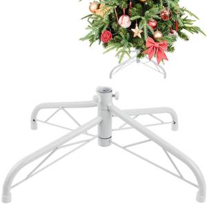 lot 77 image: CCINEE Metal Christmas Tree Stand, Universal Folding Xmas Tree Stand 15.7 Inch Replacement Tree Stand Base for 3 Ft to 6 Ft Christmas Artificial Trees Fake Tree, White