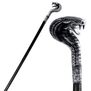 lot 140 image: Spooktacular Creations Halloween Snake Staff Walking Cane, Egyptian Walking Stick Accessory, Pimp Cane Prop for Halloween Party Dress Up Costu