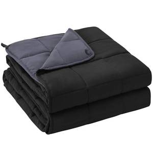 lot 147 image: yescool Weighted Blanket for Adults (20 lbs, 60 x 80,Grey& Black) Cooling Heavy Blanket for Sleeping Perfect for 190-210 lbs, Queen Size Breathable Blanket with Premium Glass Bead, Machine Washable - Retail $43