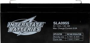 lot 154 image: Interstate Batteries Power Patrol 6V 10Ah Battery (SLA0955) Sealed Lead Acid Rechargeable SLA AGM (F1 Terminal) UPS Power Solutions, Fire & Security Systems, Emergency Lighting - Retail $25