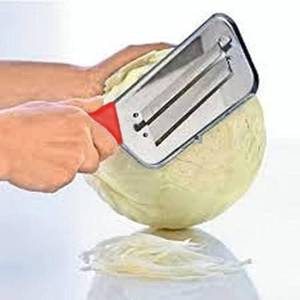 lot 167 image: YukaBa Cabbage Kitchen Knife Slicer Chopper Shredder Sauerkraut Cutter Coleslaw Grater (Red-A) - Retail $5
