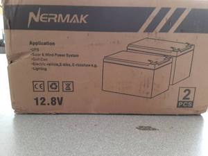 lot 172 image: NERMAK 12.8V Battery Pack Set - 2 Units - Retail $180